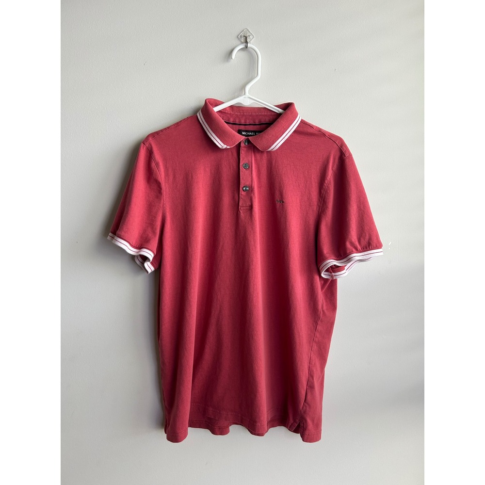 Michael Kors Red Polo Cotton Shirt Mens Large